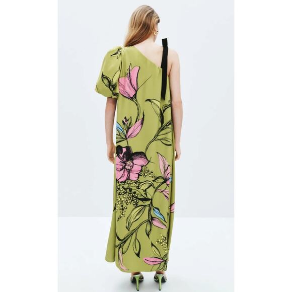 STINE GOYA One Sleeve Maxi Dress With Bow Strap Size M - Picture 6 of 13